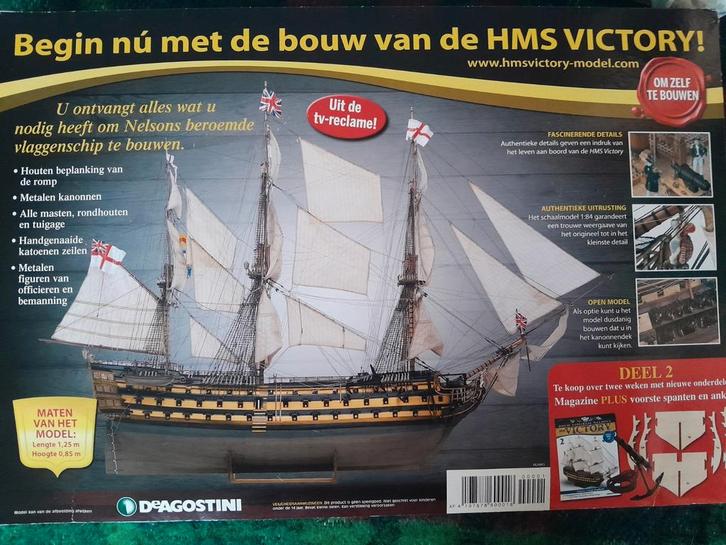 HMS Victory DeAgostini 1:84 - Compleet Bouwpakket, Hobby en Vrije tijd, Modelbouw | Boten en Schepen, Zo goed als nieuw, Groter dan 1:32