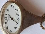Zilveren mechanisch dames horloge aan zilveren ketting, Sieraden, Tassen en Uiterlijk, Ophalen of Verzenden, Zilver, Overige merken