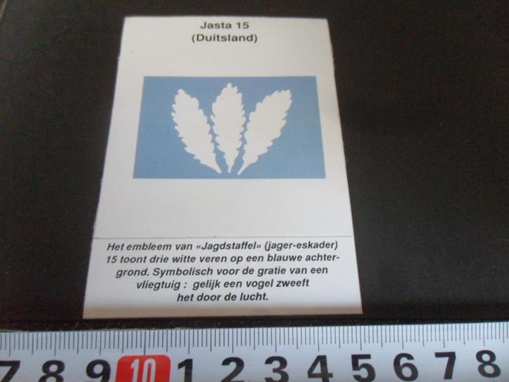 sticker Leger Jasta15 (duitsland) Jagdstaffel Jager eskader, Verzamelen, Stickers, Zo goed als nieuw, Ophalen