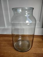 NIEUW: royale glazen melkbus vaas 45cm hoog, opening 20cm, Ophalen, Overige kleuren, Nieuw, Glas