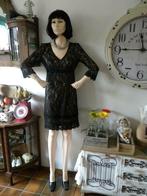 DEPT FEESTJURK 36 KANTEN JURK DEPT S Z.G.A.N. € 15,00, Overige typen, Zwart, Ophalen of Verzenden, Zo goed als nieuw