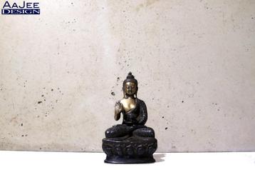 Bronzen Boeddhabeeld – Abhaya mudra – ca. 1050 g beschikbaar voor biedingen
