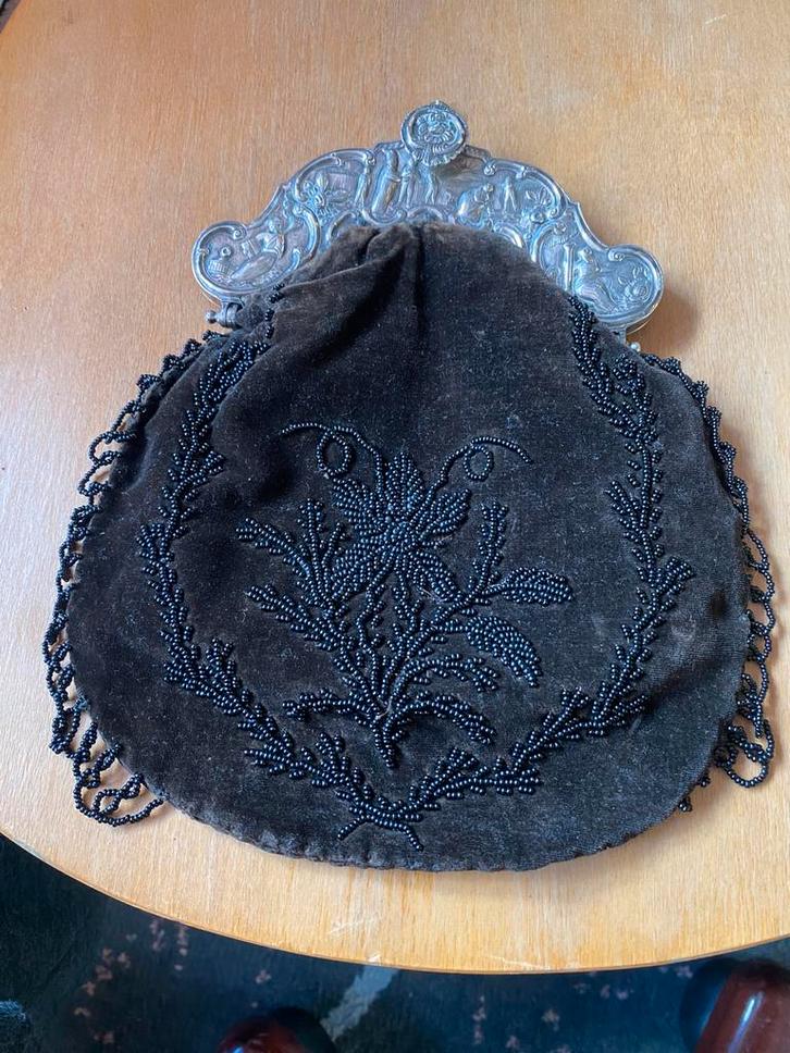 Antieke zilveren beugel tas, Antiek en Kunst, Antiek | Goud en Zilver, Zilver, Ophalen of Verzenden