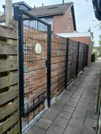 Hekwerk met poort - IJzer en riet, Tuin en Terras, Met poort, Gebruikt, Ophalen of Verzenden, Tuinhek