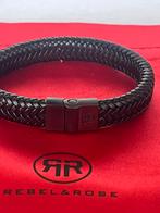 Rebel & rose leren armband zwart, Ophalen of Verzenden, Nieuw, Zwart, Leer