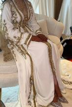 Witte / goude takchita takshita kaftan Marokkaanse jurk, Nieuw, Ophalen of Verzenden, Wit, Trouwjurk
