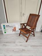 2 houten tuinstoelen / standenstoelen nieuw voor €100,-, Ophalen, Kunststof, Nieuw, Nvt