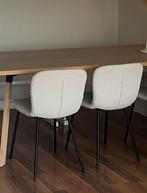 4x Eetkamerstoel boucle, Ophalen, Wit, Zo goed als nieuw, Vier