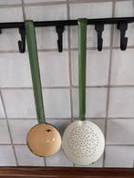 Brocante schuimspaan, en soeplepel, Antiek en Kunst, Ophalen