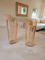 Alvar Aalto Iittala set van 2 vazen Rio bruin 18 cm, Overige kleuren, Ophalen of Verzenden, Minder dan 50 cm, Glas