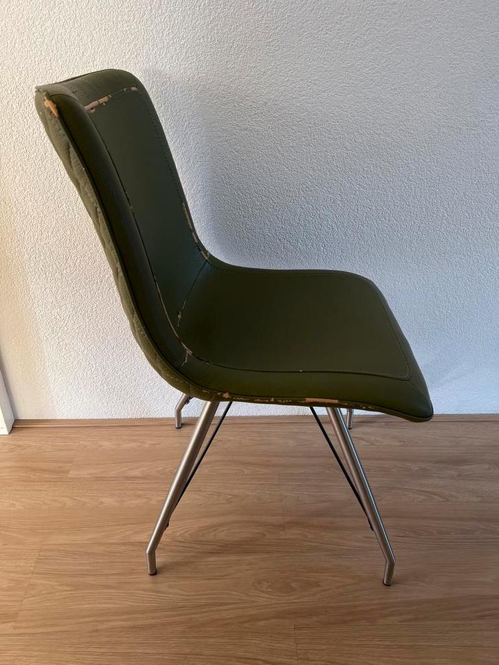 Lederen Eetkamerstoel - Restauratie Object, Huis en Inrichting, Stoelen, Gebruikt, Eén, Leer, Overige kleuren, Ophalen