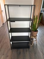 Zwart opbergrek voor woonkamer of studiekamer, Huis en Inrichting, Kasten | Boekenkasten, Met plank(en), 100 tot 150 cm, Zo goed als nieuw