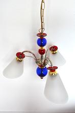 vintage lamp kroonluchter plafondlamp, Ophalen, Zo goed als nieuw, Glas, Vintage