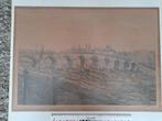 Maastricht maasbrug ets is verkleurd. Euro 50,00, Antiek en Kunst, Kunst | Etsen en Gravures, Ophalen