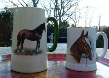 Lord Nelson Bierpul + Heron Cross Pottery Kan + Asbak Paard beschikbaar voor biedingen