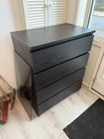 IKEA Malm ladekast met glasplaat, Huis en Inrichting, Kasten | Ladekasten, Gebruikt, 100 tot 150 cm, Glas, 3 of 4 laden