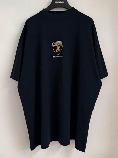 Balenciaga x Lamborghini T-Shirt Zwart Black Maat 4, Kleding | Heren, T-shirts, Nieuw, Overige maten, Zwart, Ophalen of Verzenden