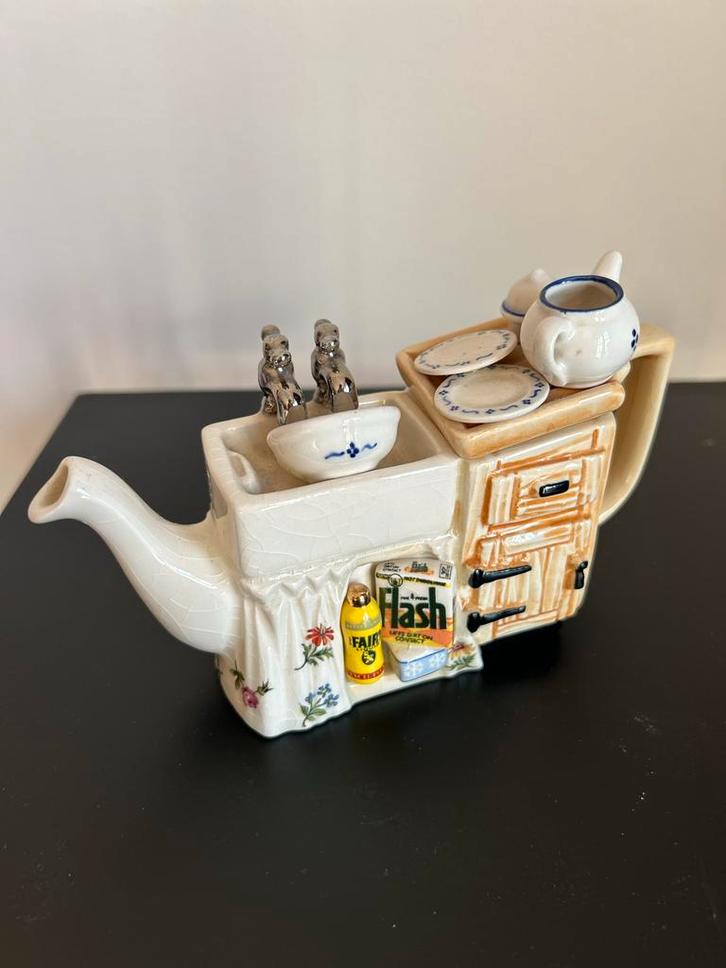 Paul Cardew Keuken Spoelbak Theepot - Uniek!, Antiek en Kunst, Antiek | Keramiek en Aardewerk, Ophalen of Verzenden