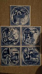 Delfts blauwe tegetjes met beroepen, Antiek en Kunst, Ophalen of Verzenden