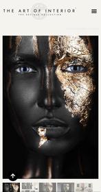 Noir Gold. Vrouw Gold plexiglas 80x120, Ophalen