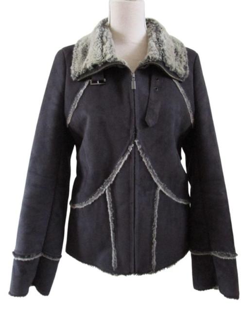 Claudia Strater Maura 38 (imitatie) lammy coat jas, Kleding | Dames, Jassen | Winter, Zo goed als nieuw, Maat 38/40 (M), Zwart