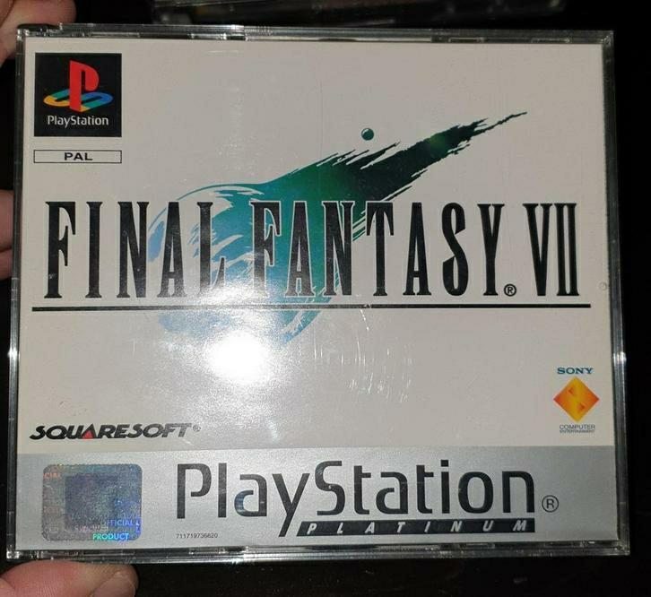 Final Fantasy VII 7 - PlayStation Zgan Compleet, Spelcomputers en Games, Games | Sony PlayStation 1, Gebruikt, Role Playing Game (Rpg)