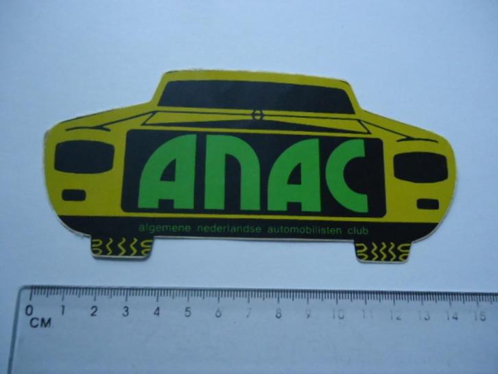 sticker oud ANAC auto automobilisten club oldtimer retro car, Verzamelen, Stickers, Zo goed als nieuw, Bedrijf of Vereniging, Verzenden