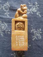 Chinese stempel met aap steen / speksteen, Antiek en Kunst, Ophalen