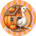 LF6690 icing frosting pompoen huis gans 20cm eetbare print, Ophalen of Verzenden, Nieuw, Taarten, Versiering