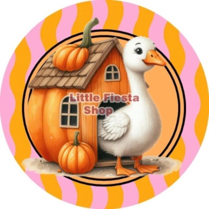 LF6690 icing frosting pompoen huis gans 20cm eetbare print, Hobby en Vrije tijd, Taarten en Cupcakes maken, Nieuw, Versiering