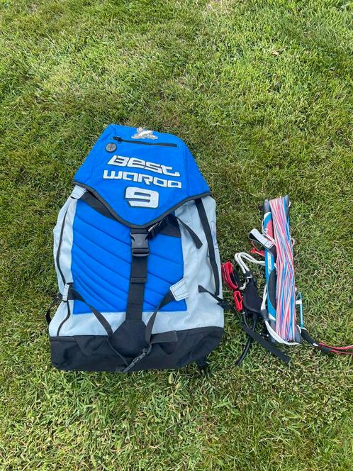 Best Waroo 9 m, Watersport en Boten, Kitesurfen, Zo goed als nieuw, Kite, 9 m², Geen board, Ophalen of Verzenden