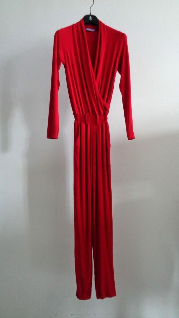 LADRESS jumpsuit rood maat XXS origineel viscose, Kleding | Dames, Jumpsuits, Zo goed als nieuw, Maat 34 (XS) of kleiner, Rood