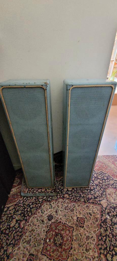 Vintage Paul Bouyer Stentor 35W Speakers - Zeldzaam!, Audio, Tv en Foto, Luidsprekers, Gebruikt, Front, Rear of Stereo speakers