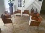 Gerard van de Berg Eetkamerstoelen - Set van 6 stuks 6, Huis en Inrichting, Stoelen, Ophalen, Gebruikt, Bruin, Metaal