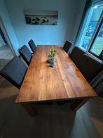 Eettafel teak, Ophalen, Gebruikt, 100 tot 150 cm, Teakhout