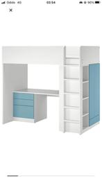 Hoogslaper SMÂSTAD, Ophalen, 90 cm, Eenpersoons, Wit