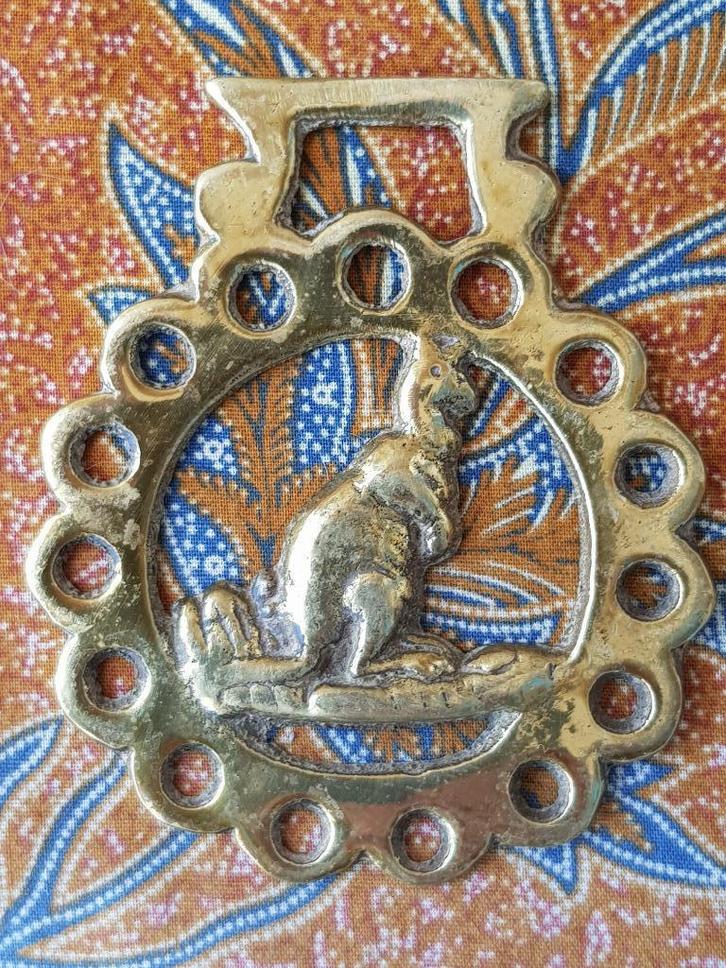 Zeldzaam antiek kangoeroe kleppermannetje uit Engeland 1900., Antiek en Kunst, Antiek | Koper en Brons, Koper, Ophalen of Verzenden