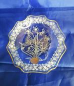 Prachtig glazen Heye Feinstrich schaaltje met gouden rand (7, Huis en Inrichting, Ophalen, Schaal, Rond, Glas