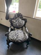 Barok zeebra stoel fauteuil, Huis en Inrichting, Fauteuils, Ophalen, Gebruikt