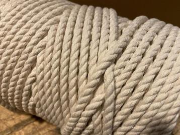 TOUW KATOEN 5mm rollen a 100mtr 3-strengs beschikbaar voor biedingen