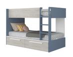Jules stapelbed met twee lades - 90x200 - Blauw