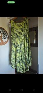 Groene/zwarte mouwloze plussize zomerjurk Mt 48-50, Maat 46/48 (XL) of groter, Ophalen of Verzenden, Zo goed als nieuw, Onder de knie