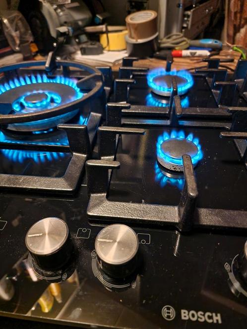 Gaskookplaat luxe Glas op Gas Propaan Butaan Gasfles, Witgoed en Apparatuur, Fornuizen, Zo goed als nieuw, Vrijstaand, Gas, 4 kookzones