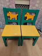 geel groen kinderstoelen 2stuks, Ophalen of Verzenden, Gebruikt, Stoel(en)