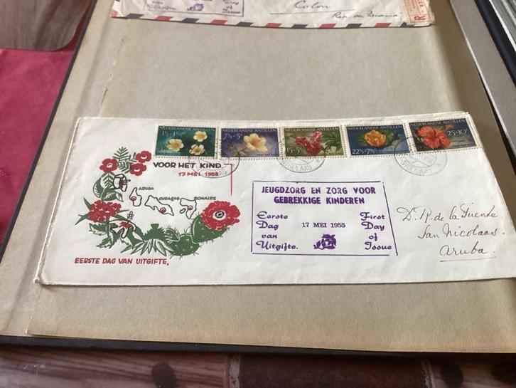 No4561 Voorloper Nederlandse Antillen 17mei 1955 gelopen, Postzegels en Munten, Postzegels | Eerstedagenveloppen, Beschreven, Rest van de wereld