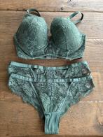 Hunkemöller Groen Setje 75F + 2 Brazilian Slips M, Kleding | Dames, Hunkemöller, Ophalen of Verzenden, Groen, Setje