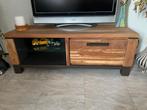 Mooi stoer TV-meubel, Huis en Inrichting, Kasten | Televisiemeubels, Ophalen, Glas, 100 tot 150 cm, Zo goed als nieuw