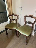 2 Stoelen mahoniehout Frans brocante, Huis en Inrichting, Stoelen, Ophalen, Hout, Gebruikt, Twee