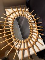 Rotan spiegel, Ophalen, Minder dan 50 cm, Rond, Zo goed als nieuw