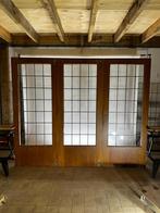 3 delige set ensuite vouwdeuren glas in lood top staat